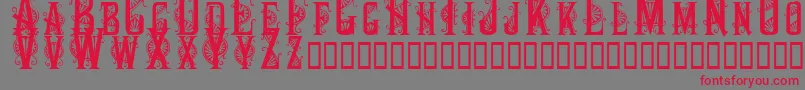 Decocaps Font – Red Fonts on Gray Background