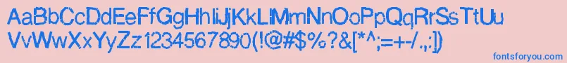 Decompositionphase1 Font – Blue Fonts on Pink Background