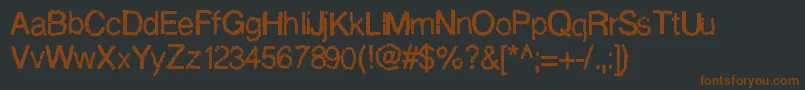 Шрифт Decompositionphase1 – коричневые шрифты на чёрном фоне