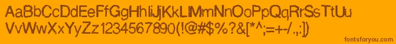Decompositionphase1 Font – Brown Fonts on Orange Background