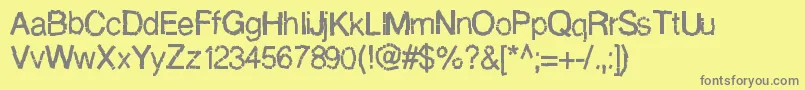 Decompositionphase1 Font – Gray Fonts on Yellow Background