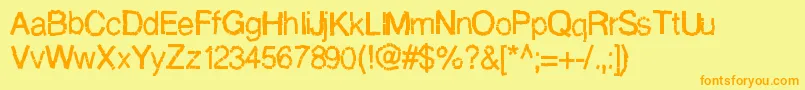 Decompositionphase1 Font – Orange Fonts on Yellow Background
