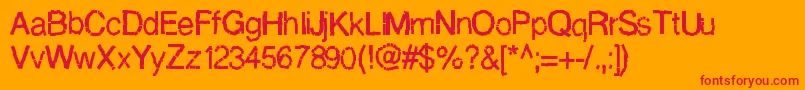 Decompositionphase1 Font – Red Fonts on Orange Background