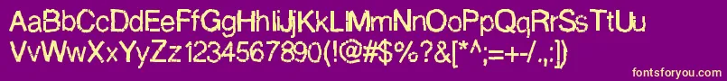Decompositionphase1 Font – Yellow Fonts on Purple Background