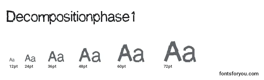 Größen der Schriftart Decompositionphase1 (124757)