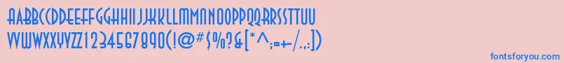 Шрифт DecoTech TL – синие шрифты на розовом фоне
