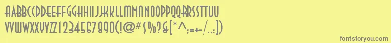 DecoTech TL Font – Gray Fonts on Yellow Background