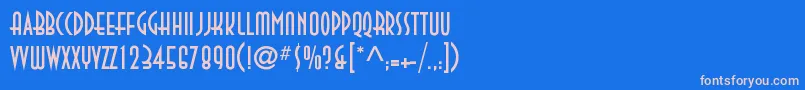 Czcionka DecoTech TL – różowe czcionki na niebieskim tle