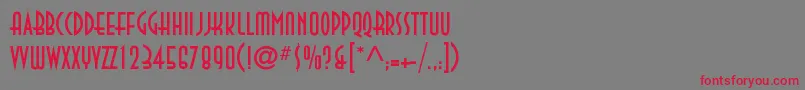 DecoTech TL Font – Red Fonts on Gray Background