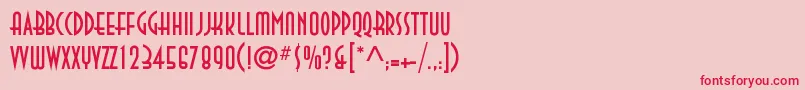 DecoTech TL-Schriftart – Rote Schriften auf rosa Hintergrund