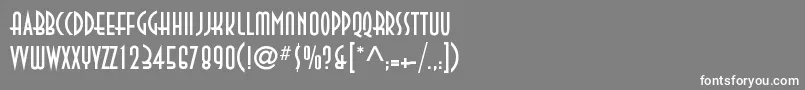 DecoTech TL Font – White Fonts on Gray Background