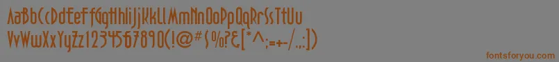 Шрифт DecoTech – коричневые шрифты на сером фоне