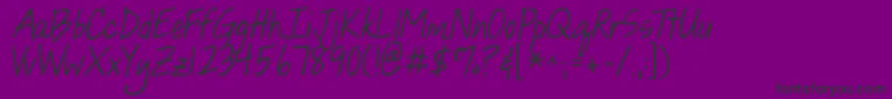Kghopeforacure Font – Black Fonts on Purple Background