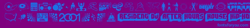 DEEJS    Font – Blue Fonts on Purple Background