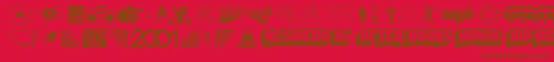 DEEJS    Font – Brown Fonts on Red Background