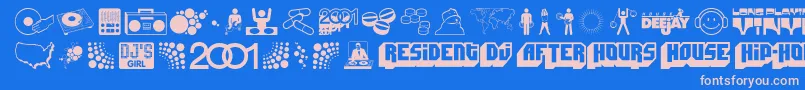 DEEJS    Font – Pink Fonts on Blue Background