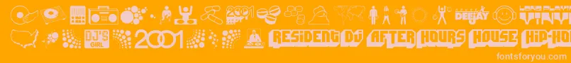 Шрифт DEEJS    – розовые шрифты на оранжевом фоне