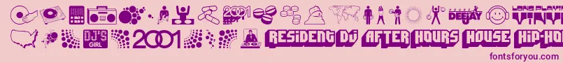 DEEJS    Font – Purple Fonts on Pink Background