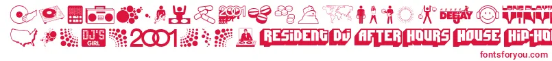 DEEJS    Font – Red Fonts on White Background