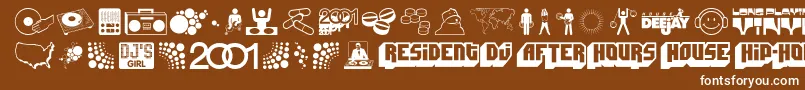 DEEJS    Font – White Fonts on Brown Background