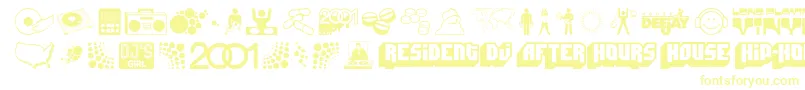 DEEJS    Font – Yellow Fonts on White Background