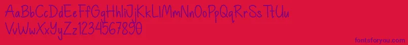 Deep Feeling Font – Purple Fonts on Red Background