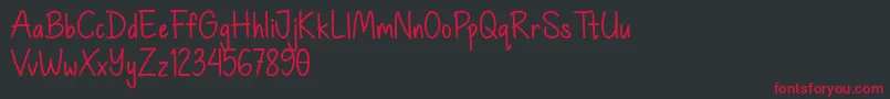 Deep Feeling Font – Red Fonts on Black Background