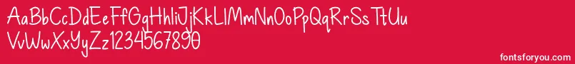 Deep Feeling Font – White Fonts on Red Background