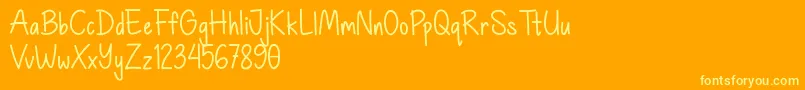 Deep Feeling Font – Yellow Fonts on Orange Background