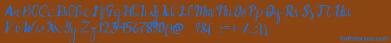 deepblue Font – Blue Fonts on Brown Background