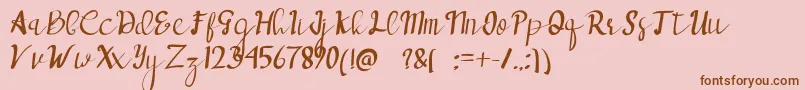 deepblue Font – Brown Fonts on Pink Background