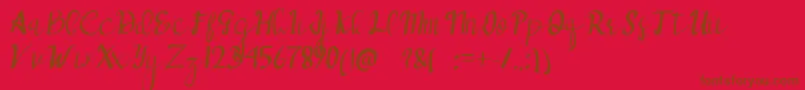 deepblue Font – Brown Fonts on Red Background