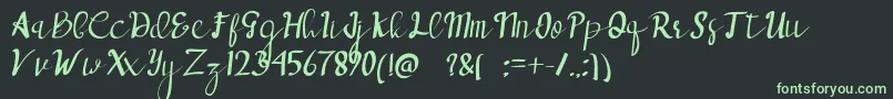 deepblue Font – Green Fonts on Black Background