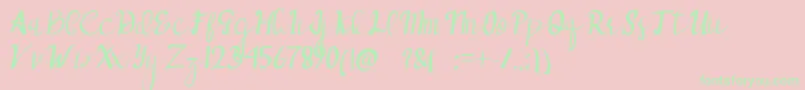 deepblue Font – Green Fonts on Pink Background