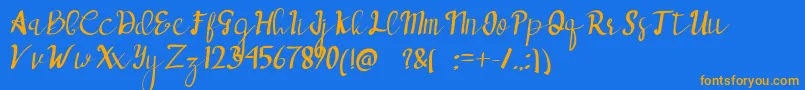 deepblue Font – Orange Fonts on Blue Background