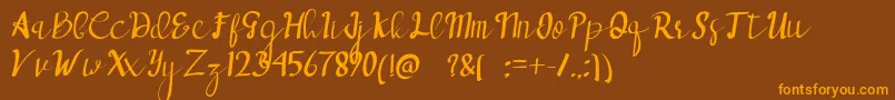 deepblue Font – Orange Fonts on Brown Background