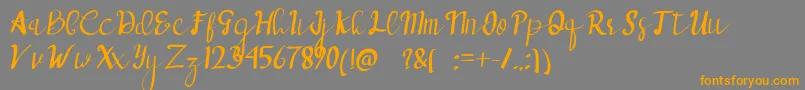 deepblue Font – Orange Fonts on Gray Background