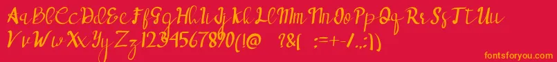 deepblue Font – Orange Fonts on Red Background