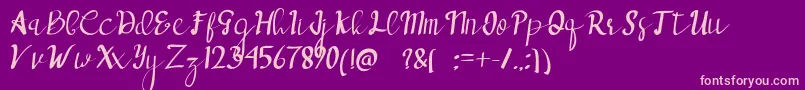 deepblue Font – Pink Fonts on Purple Background