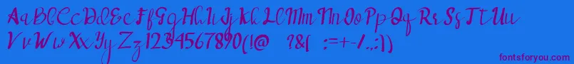 deepblue Font – Purple Fonts on Blue Background