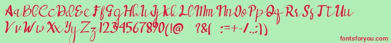 deepblue Font – Red Fonts on Green Background