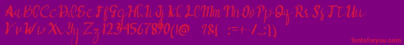 Weitere Informationen zur deepblue-Schriftart deepblue-Schriftart – Rote Schriften auf violettem Hintergrund