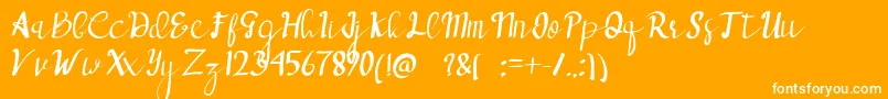 deepblue Font – White Fonts on Orange Background