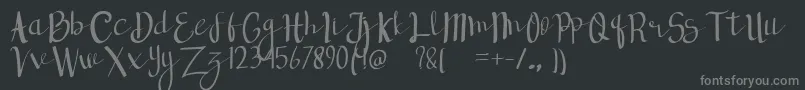 deepforest Font – Gray Fonts on Black Background