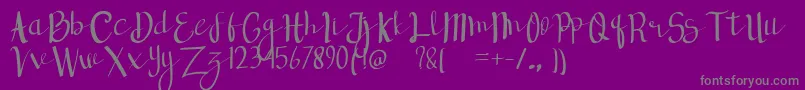 deepforest Font – Gray Fonts on Purple Background