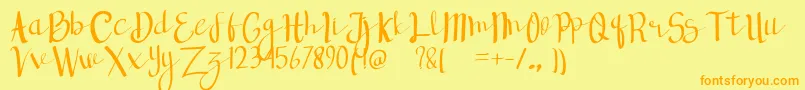 deepforest Font – Orange Fonts on Yellow Background