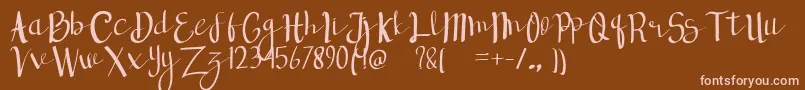 deepforest Font – Pink Fonts on Brown Background