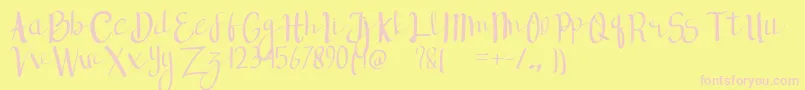 deepforest Font – Pink Fonts on Yellow Background