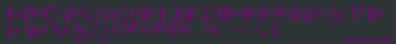 deepforest Font – Purple Fonts on Black Background