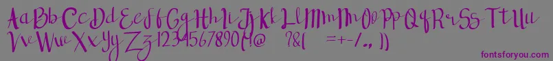 deepforest Font – Purple Fonts on Gray Background